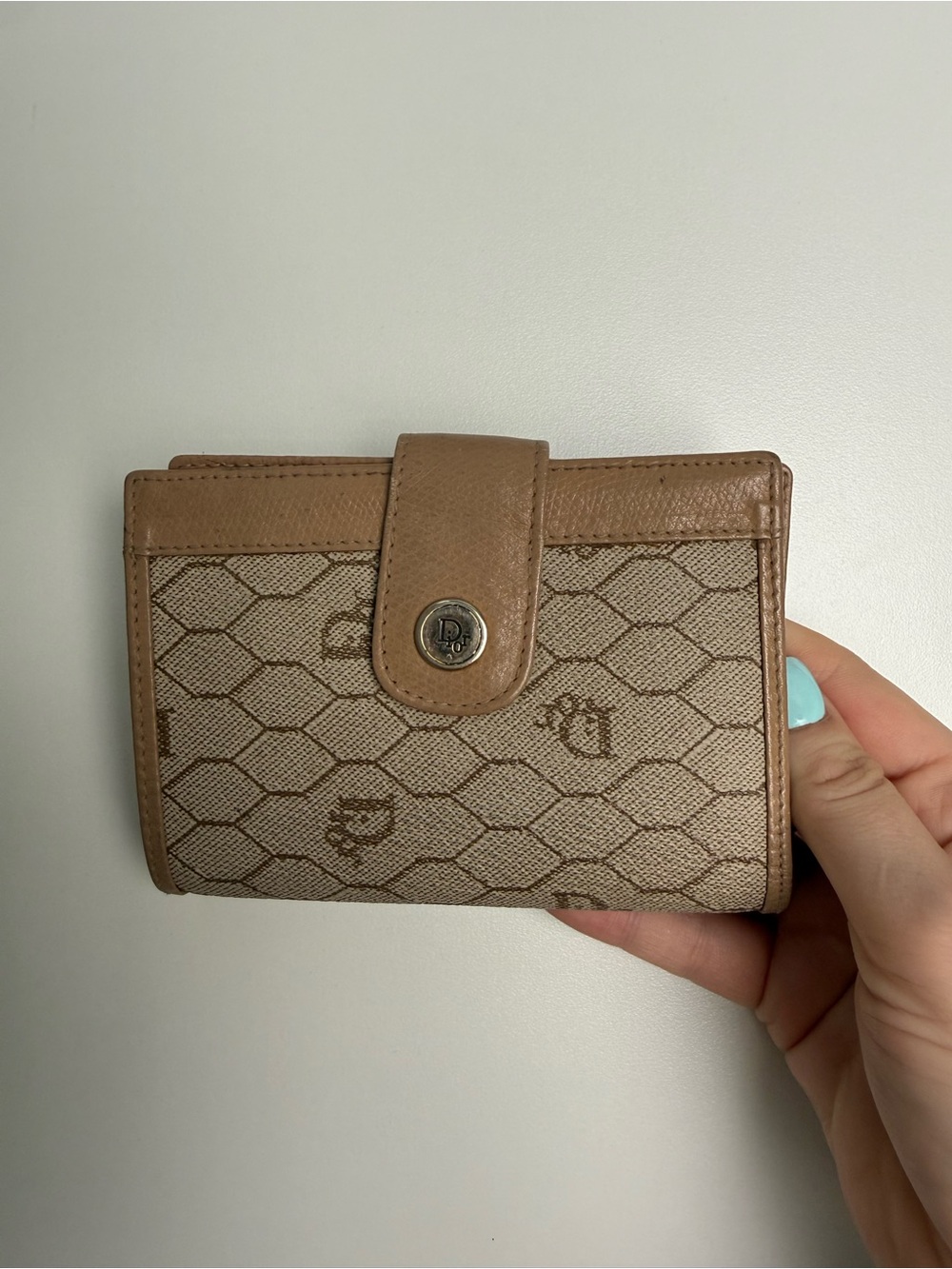 Vintage Christian Dior Honeycomb Bifold Wallet